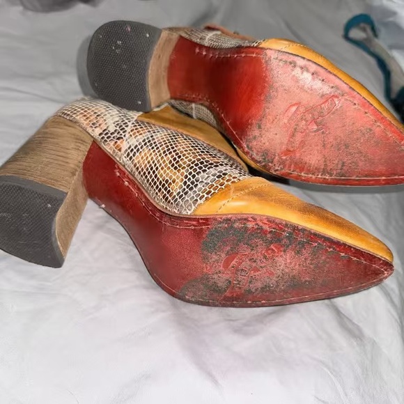 Freebird by Steven Tan and Brown Snakeskin Heeled Boots - Picture 5 of 5